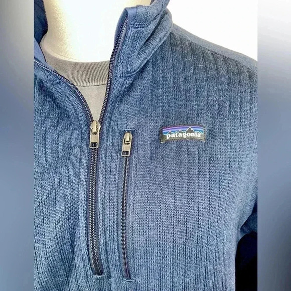 Patagonia | Pull Over Fleece, Quarter Zip | Navy Textured | Large - Picture 1 of 3